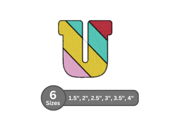 Candy Stripe Alphabet -U: A Holiday Embroidery Review