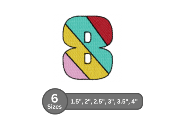 Candy Stripe Number - 8 Embroidery Review