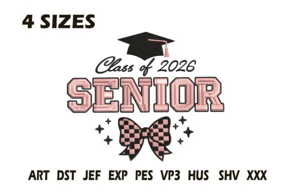 Review: Senior Class of 2026 Checkered Bow Design