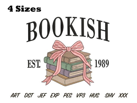 Reviewing Bookish Bow Stack Embroidery for Boutique Sweatshirts